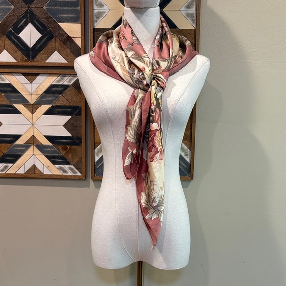 Ralph Lauren Accessories - Vintage Ralph Lauren Silk Floral Scarf One Size